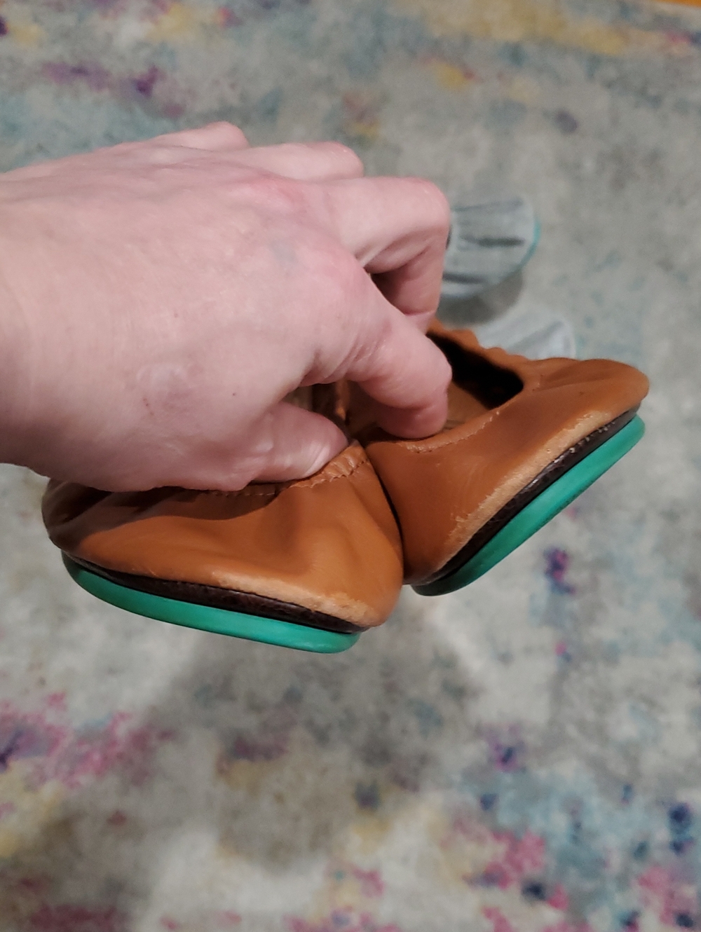 3 Pair Tieks - Silver Lake, Blue, And Brown - Size 9 - Picture 10 of 16